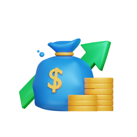 Beneficio financiero  3D Icon