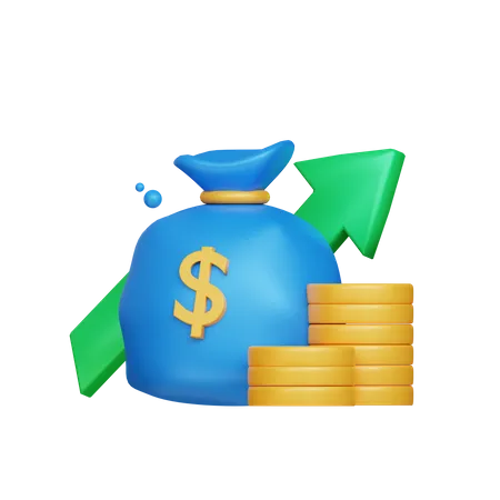 Beneficio financiero  3D Icon