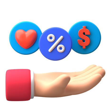 Benefits  3D Icon
