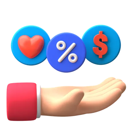 Benefits  3D Icon
