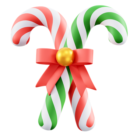 Bastão de doces de natal  3D Icon