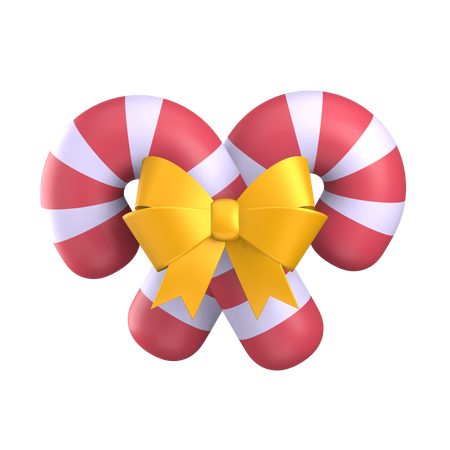 Bastão de doces de natal  3D Illustration
