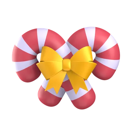 Bastão de doces de natal  3D Illustration