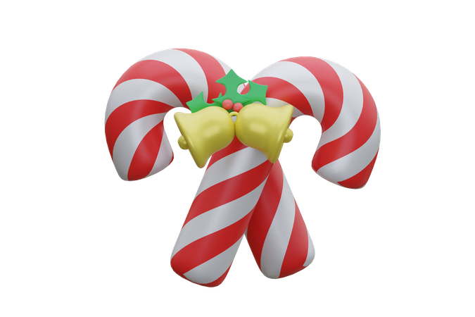 Bastão de doces de natal  3D Icon