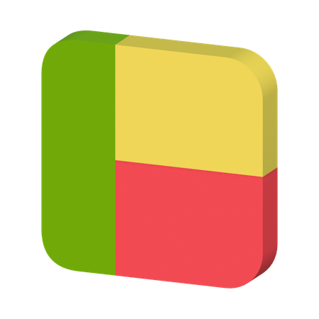 Benin Flag  3D Icon