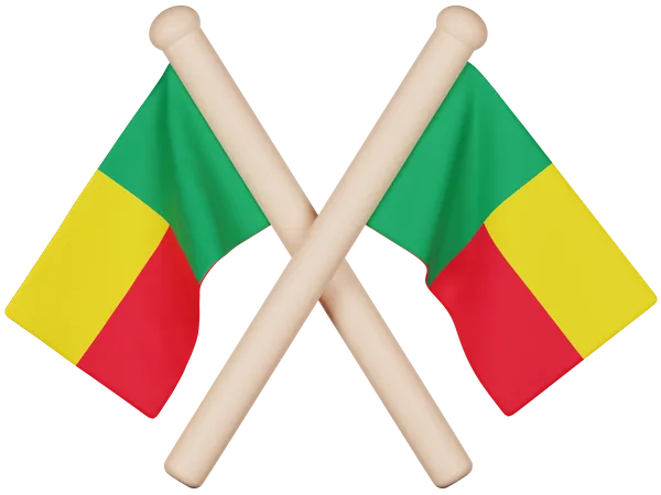 Benin-Flagge  3D Icon