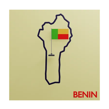 Benin map  3D Icon