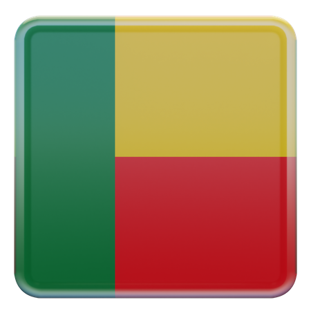 Benin Square Flag  3D Icon