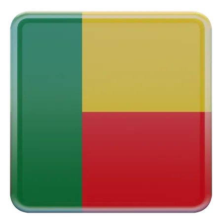 Benin Square Flag  3D Icon