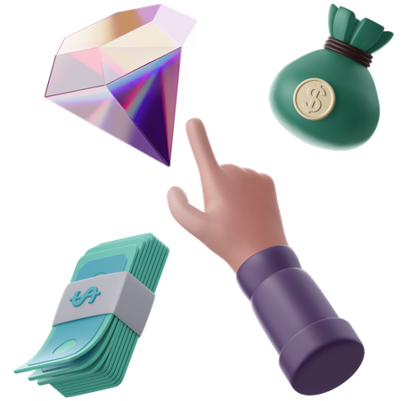 Bens virtuais  3D Icon