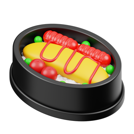 Bento Box  3D Icon