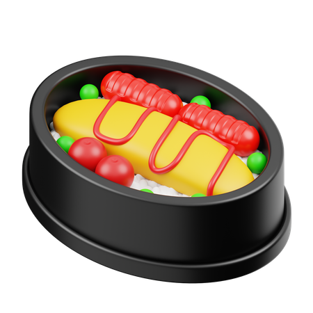 Bento Box  3D Icon