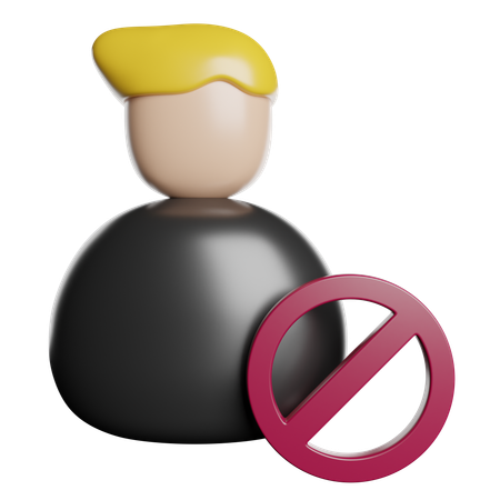 Benutzer blockieren  3D Icon