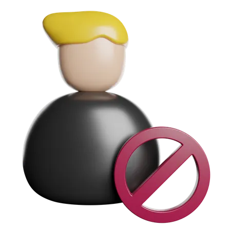 Benutzer blockieren  3D Icon