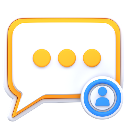 Benutzer-Chat  3D Icon