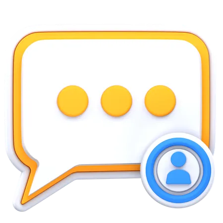 Benutzer-Chat  3D Icon