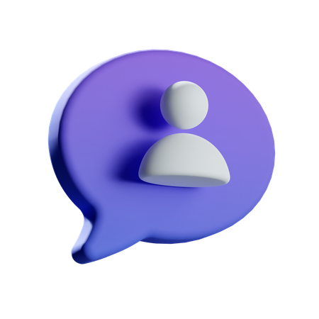 Benutzer-Chat  3D Icon