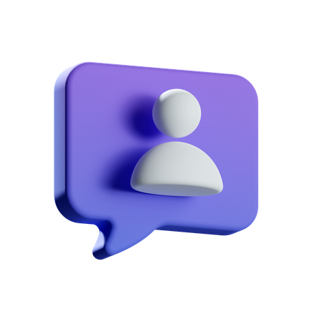 Benutzer-Chat  3D Icon