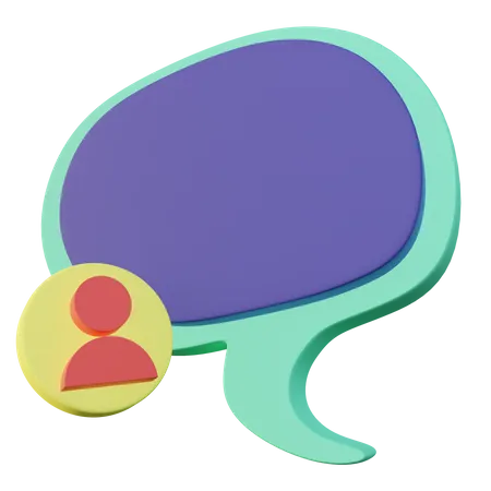 Benutzer-Chat  3D Icon