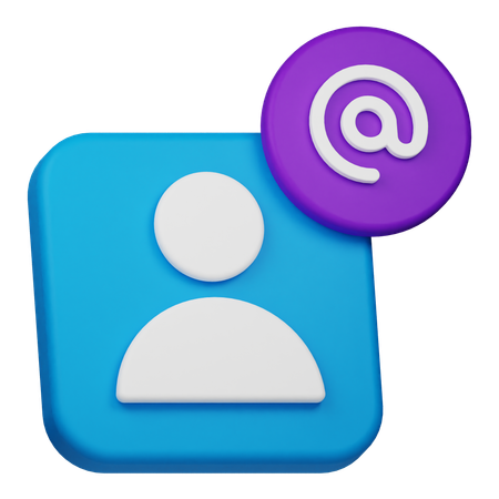 Benutzer erwähnen  3D Icon