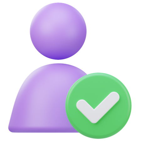 Benutzer genehmigen  3D Icon