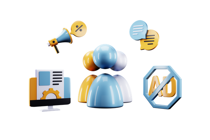 Nutzermarketing  3D Icon