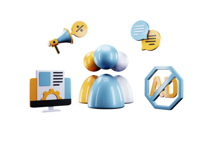 Nutzermarketing  3D Icon