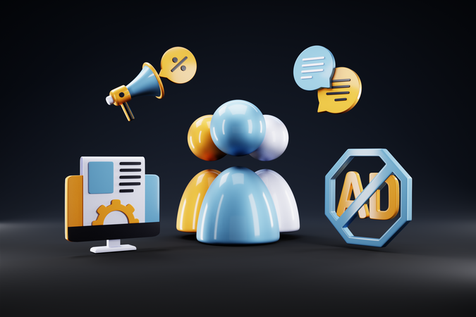 Nutzermarketing  3D Icon