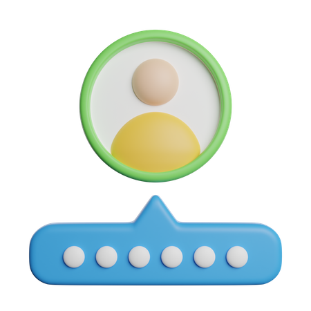 Benutzer-Passwort  3D Icon