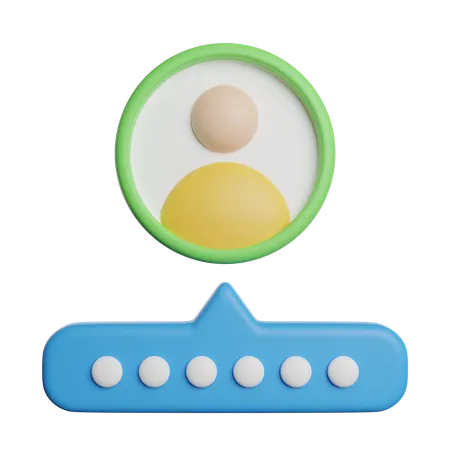 Benutzer-Passwort  3D Icon