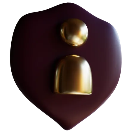 Benutzerschild  3D Icon