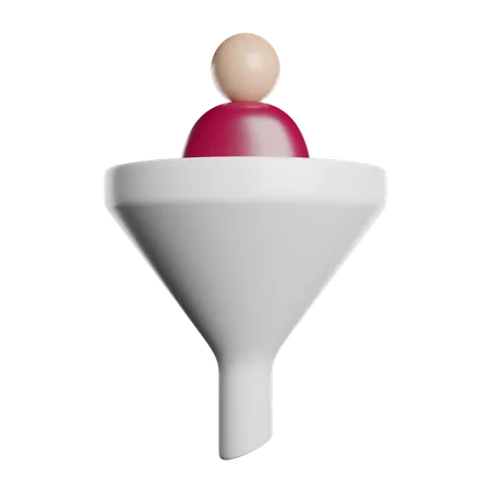 Benutzertrichter  3D Icon