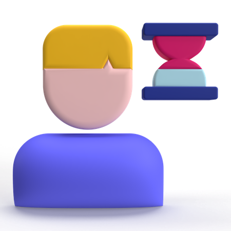 Benutzer warten  3D Icon