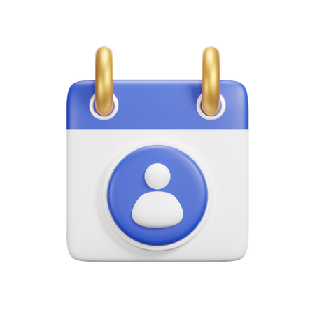 Benutzerkalender  3D Icon