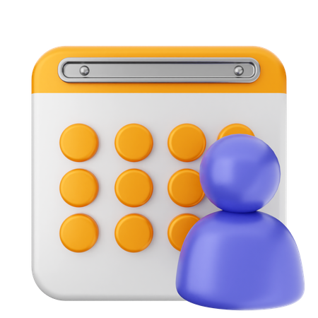 Benutzerkalender  3D Icon