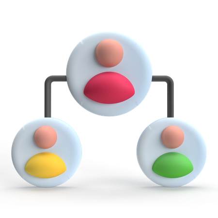 Benutzernetzwerk  3D Icon