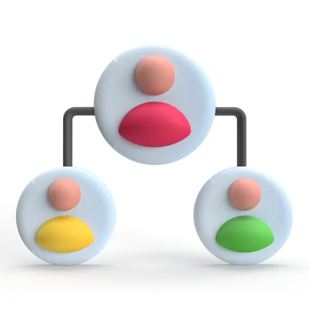 Benutzernetzwerk  3D Icon