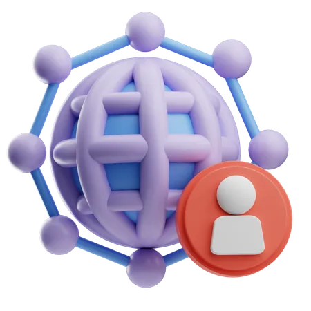 Benutzernetzwerk  3D Icon