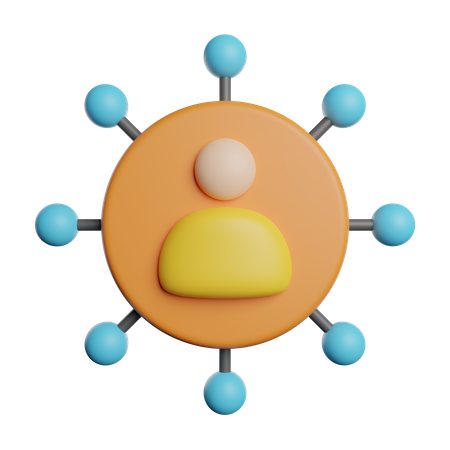 Benutzernetzwerk  3D Icon