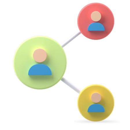 Benutzernetzwerk  3D Illustration