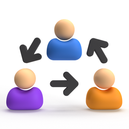 Benutzerverbindung  3D Icon