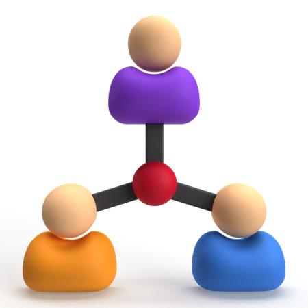 Benutzerverbindung  3D Icon