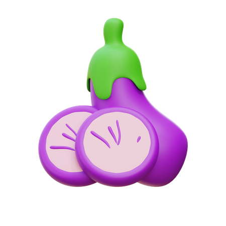 Berenjena  3D Icon