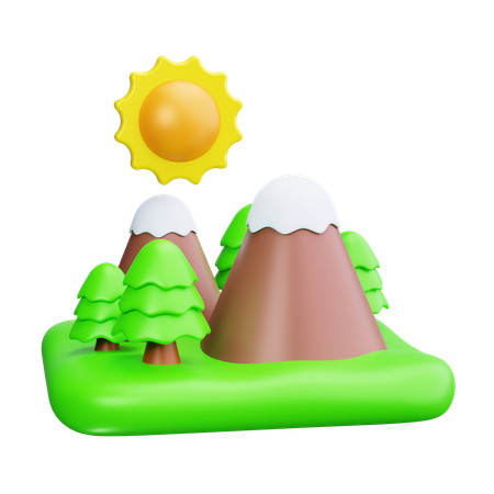 Berg  3D Icon