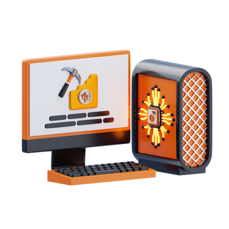 Mining-Hardware  3D Icon