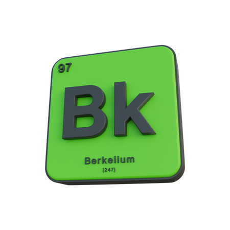 Berkelium  3D Illustration