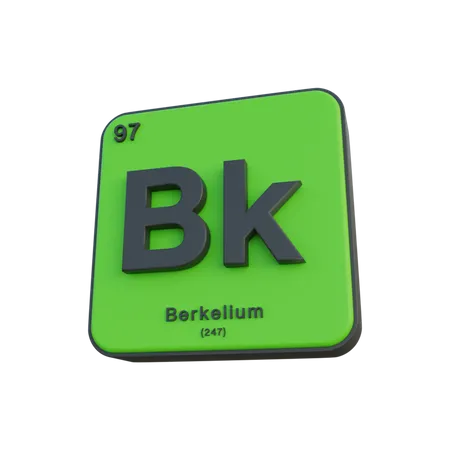 Berkelium  3D Illustration