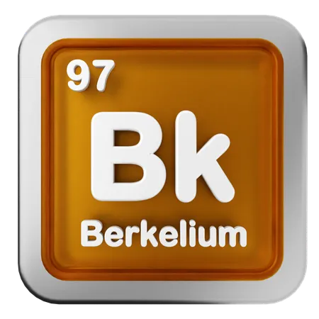 Berkelium-Periodensystem  3D Icon