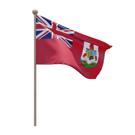 Bermuda Flagpole 3D Illustration