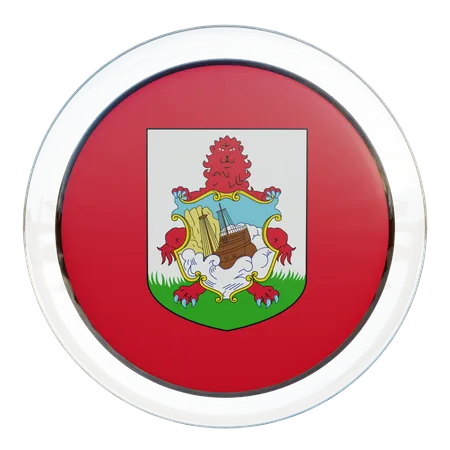 Bermuda Round Flag  3D Icon